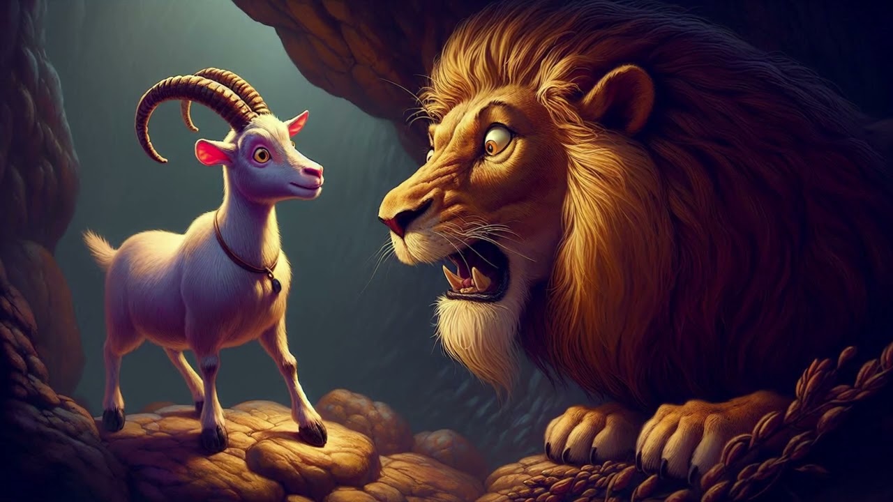 The Brave Goat | Clever Goat || Kids Story Time | Funny Animal Stories | Goat and Lion | Kids Lounge