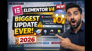 Elementor V4  | Elementor v4 updates | Elementor V4 Full Tutorial 🔥 Atomic Elements + New Features