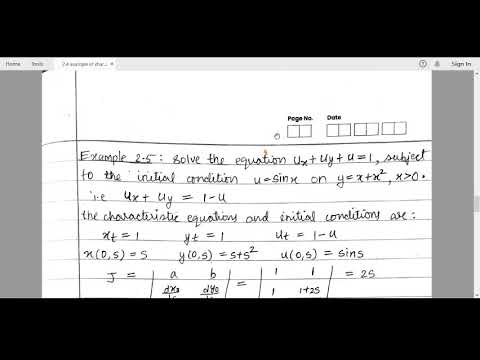 Example 2. 5method of charecteristics-lecture2b