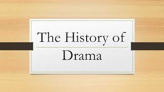 Elizabethan Drama, Part 1: The History of Drama