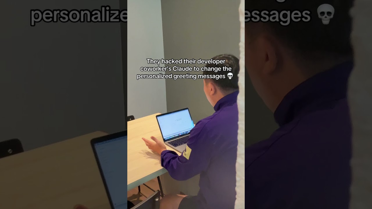They hacked his Claude 🤣 #techhumor #developermemes #codingmemes #developer #coding #tech #aimemes