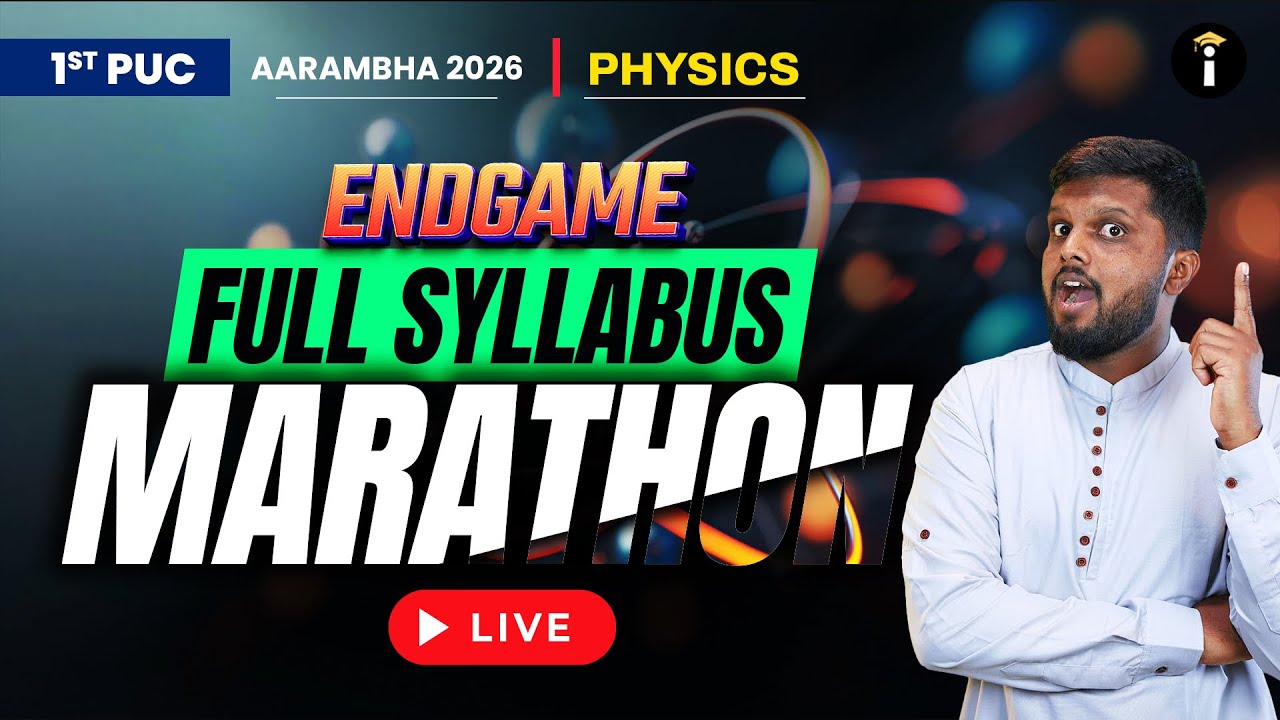 1st PUC Physics End Game Full Syllabus Marathon Live #physics # ...