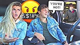 FLIRTING WITH DRIVE THRU EMPLOYEES IN FRONT OF MY FIANCE!! *BAD IDEA*