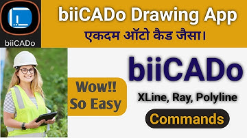 How to use XLine,Ray and Polyline in biiCADo App | part3
