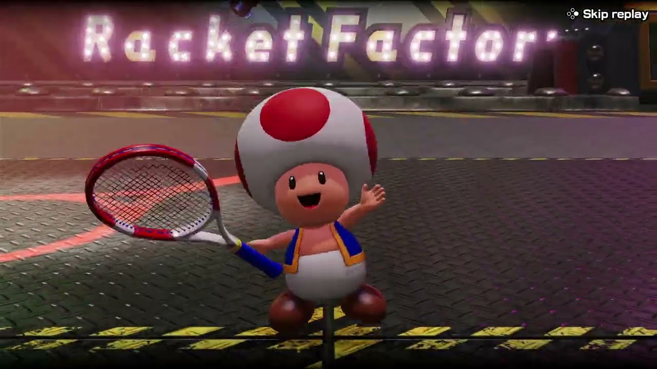 MARIO TENNIS FEVER- Toad vs. Yoshi battle it out!