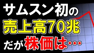 サムスン第3四半期で初の売上高70兆！しかし株価は横ばい？