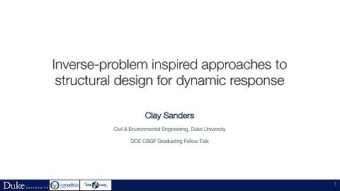 DOE CSGF 2020: Inverse Problem-Inspired Approaches for Structural Design for Dynamic Response