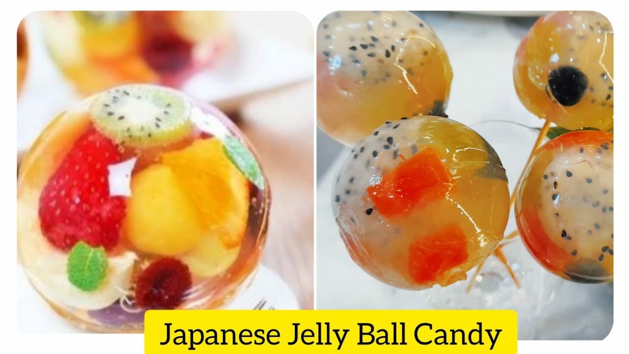 Jelly Fruit Ball lollipop Japanese Jelly Ball Candy Easy only 3