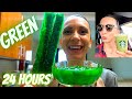 I ONLY ate GREEN FOOD For 24 Hours!