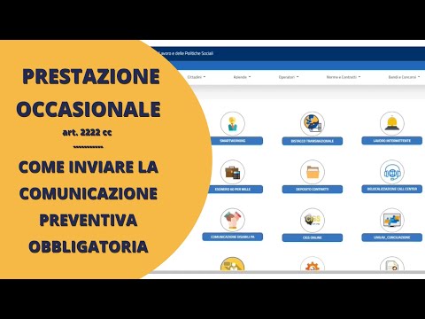 COMUNICAZIONE PREVENTIVA PRESTAZIONE OCCASIONALE