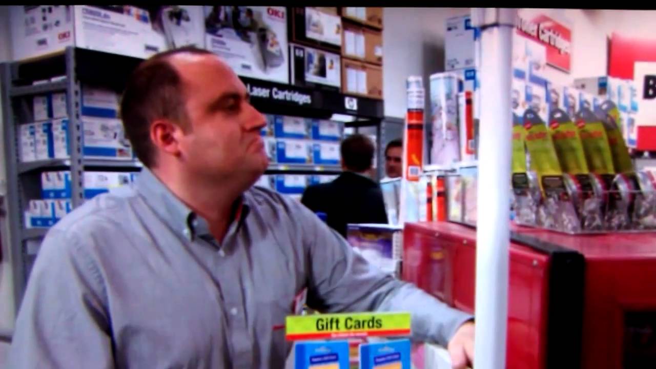 dwight staples selling a printer easy youtube dwight works at staples