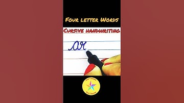 Four letter Words in Cursive handwriting #shorts #cursivehandwriting #handwriting #motivation #engli