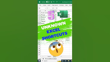 5 Unknown Excel Keyboard Shortcuts #excel #shorts #exceltips  #exceltricks