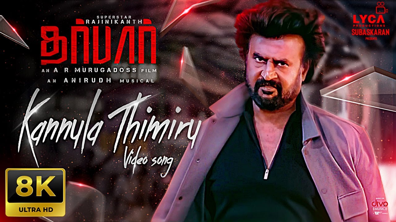 Watch Kannula Thimiru 8K Video Song | Darbar | Rajinikanth | AR Murugadoss | Anirudh | Subaskaran on YouTube Watch Kannula Thimiru 8K Video Song | Darbar | Rajinikanth | AR Murugadoss | Anirudh | Subaskaran on YouTube