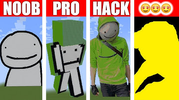 Dream Skin NOOB vs PRO vs HACKER MINECRAFT Pixel Art 初心者 vs プロチーター vs 神ドリーム作り対決！？ マイクラ
