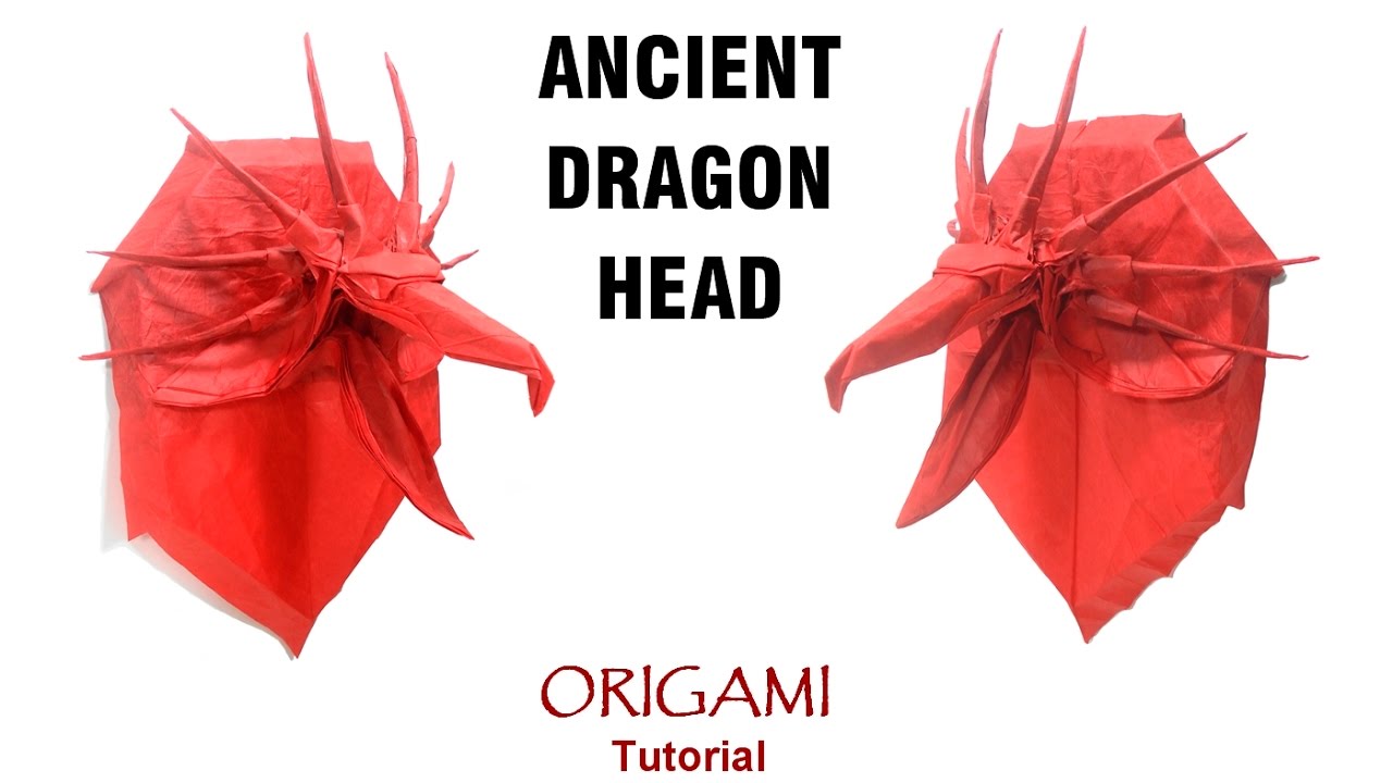 Origami Ancient Dragon head Tutorial (Satoshi Kamiya and 觅晨 Mi Chen) 折り紙 エンシェントドラゴン Alter Drache