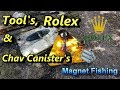 Tool's, Rolex & Chav Canister's Found Magnet Fishing.