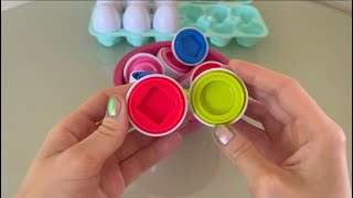 Kid’s Learning Colors & Shapes With An Egg Carton (Part 2)| Fun Cooking and Learning With Music!🎵