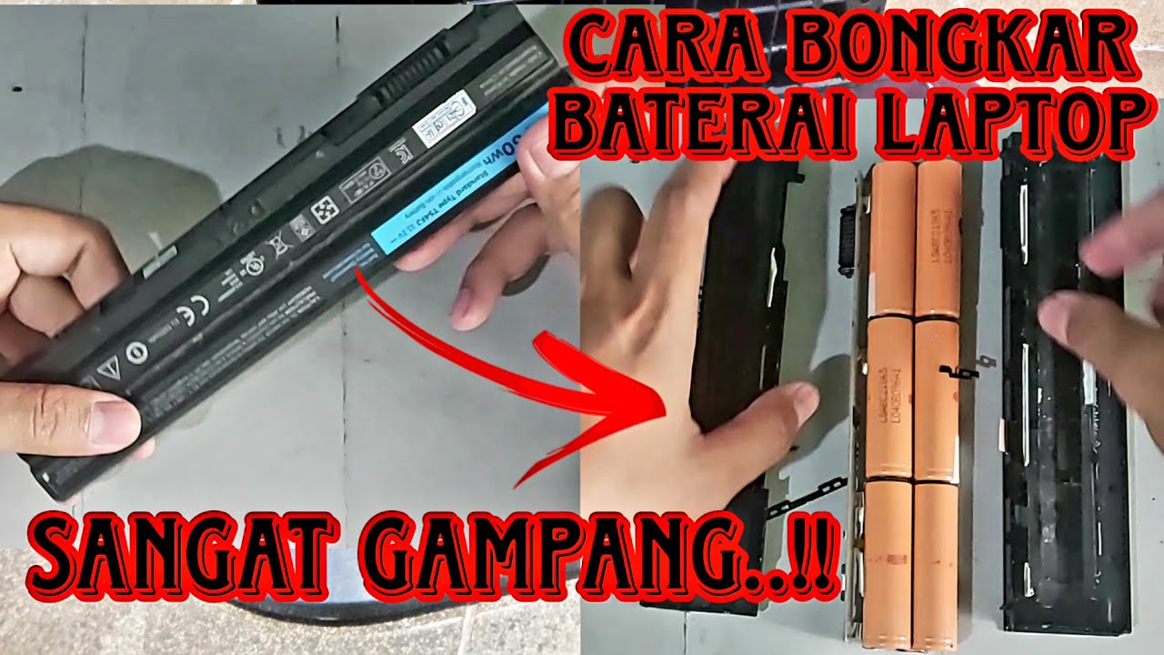 Cara bongkar baterai laptop