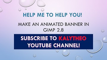 Make an animated BANNER in GIMP 2.8