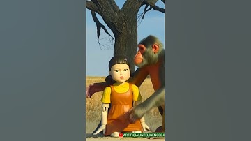 Squid Game With Monkey 🐒 | #shorts #squidgame2 #youtubeshorts