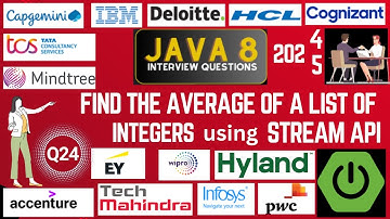 Java 8 Stream API Interview Questions: Find Average Of Integer from List using the Java 8 Stream API