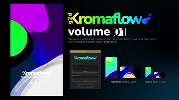 KromaFlow - Generae unlimited organic fluid gradient background loops in side Adobe After Effects
