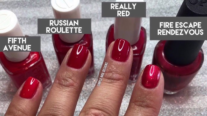 Nail Polish Try-On: Essie 1621 spice it up (red) | TinyColorLife  #nailpolish #nailspolish - YouTube