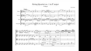 String Quartet no. 1 in F major (With Score, Musescore 4)