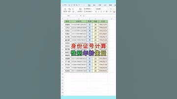 身份证性别年龄生日 身份证号计算性别年龄生日！#excel #表格 #文员 #办公技巧 #0基础学电脑