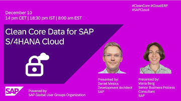 Clean Core Data for SAP S/4HANA Cloud I Move to Cloud ERP I 25.12.10