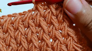 كروشيه الغرزة المجسمه الاكثر شهره Crochet  most popular 3d stitch