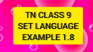 TN 9 Maths Set Language Example 1.8