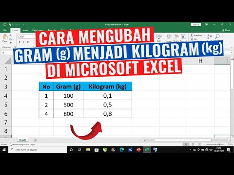Video: Bagaimanakah cara menukar paun kepada kilogram dalam Excel?