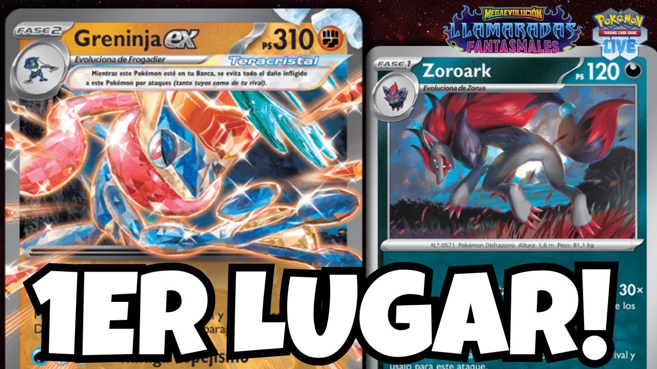 1ER LUGAR GRENINJA EX CON ZOROARK DECK DESTRUYENDO LA BANCA! [POKEMON TCG LIVE] [ STANDARD ]