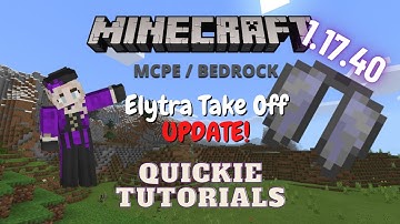 UPDATE: Flat Elytra Take Off 1.17.40 // SpydaPlayz - Quickie Tutorial // Minecraft MCPE Bedrock