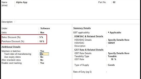 Tally Add On : Item Wise Discount  in TallyPrime software.