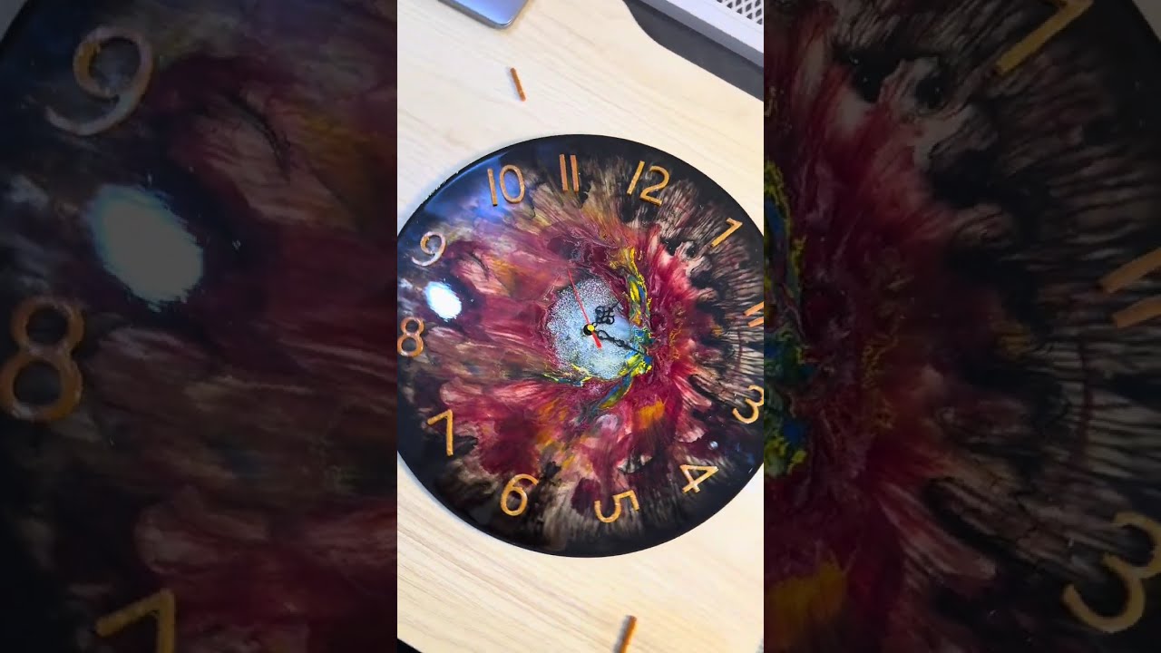How to make Resin Art in home Wall Clock 
