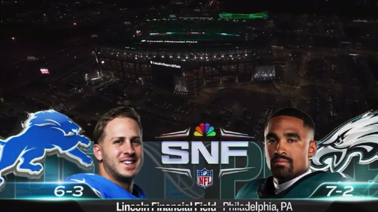 Lions vs Eagles 2025 NBC Sunday Night Football Intro/Theme Week 11