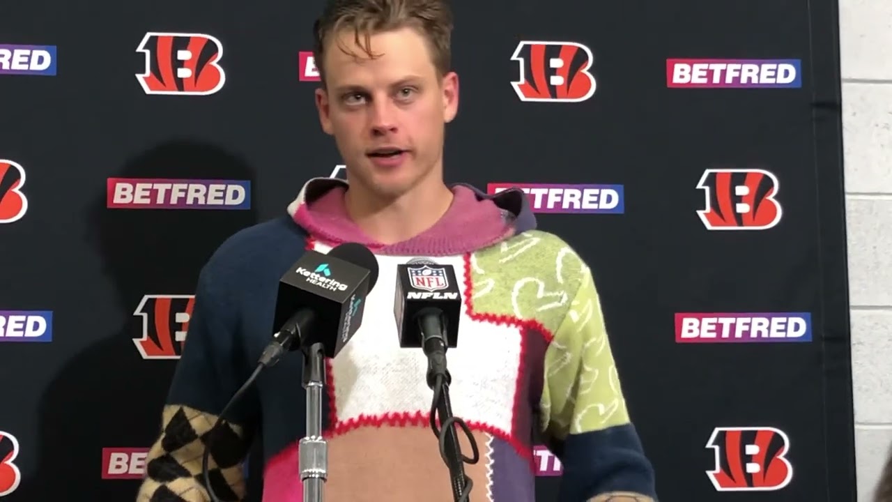 Joe Burrow Wore Matching Pink Pants and Jacket to AFC Championship