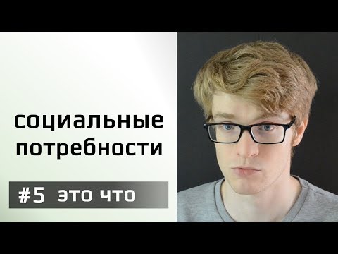 Социальные потребности это что? Психология высокого уровня функционирования, часть 1