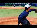 ピッチング練習をする小川泰弘