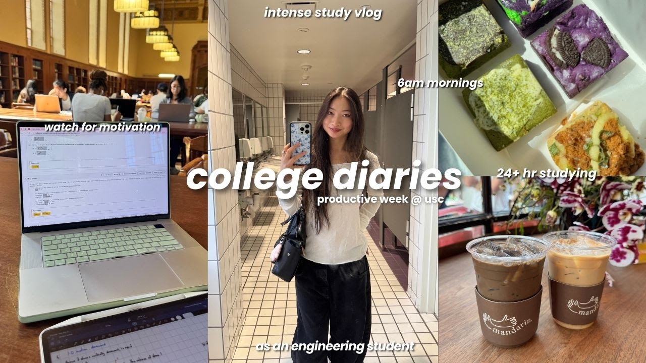 24-часовой видеоблог об учёбе в USC 🥠 | Продуктивные дни в 6 утра в моей жизни, кафе, студенчески...