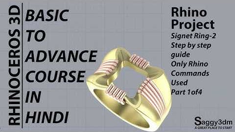 Rhino Project - Part 1 of 4 Custom Shaped Signet Ring modulation with only Rhino Commands