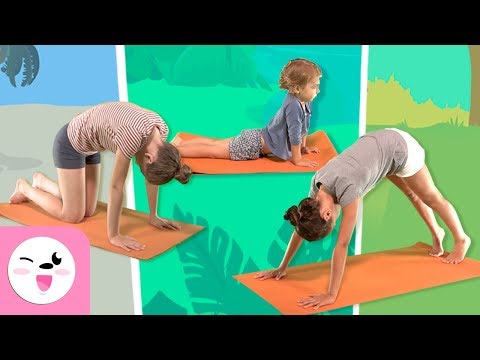 Yoga for kids -  Yoga animal poses - Yoga practice tutorial - Yoga class for children