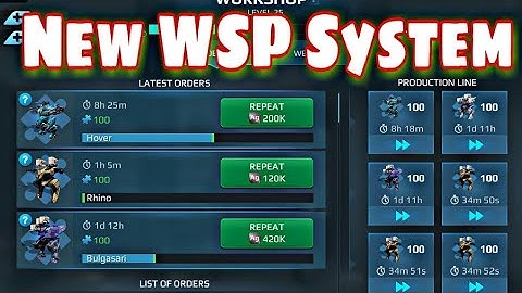 War Robots:- New WorkShop Points System_New Update || War Robots 2018