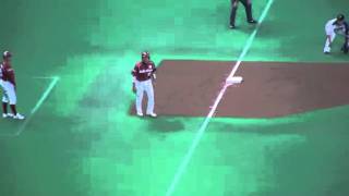 楽天 20110825 楽天が内村選手の3塁エラーで2点目を奪う