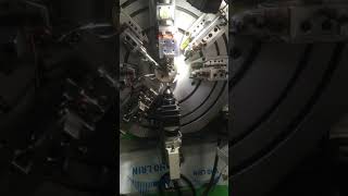 0.2mm double compression spring on our camless forming machine ST25-10