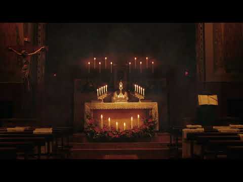 Peaceful Holy Hour in Cathedral   Eucharistic Adoration with Gregorian Chants Ambience 1 Hour