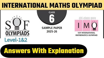 Class 6 IMO | IMO Level 1 & Level 2 for Class-6 | Maths Olympiad | Class 6 Maths | Olympiad |